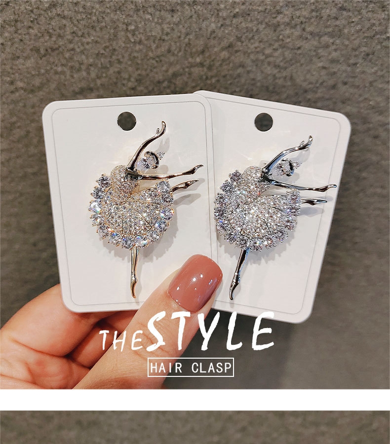 バレリーナブローチ 防犯ピン機能付 スーツ用アクセサリー