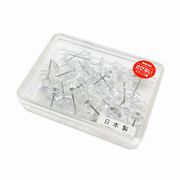 ベロス ステンレスダルマ画鋲 透明 20本 JSTD-108C