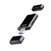 サンワサプライ UHS-II対応 USB Type-C & USB-A カードリーダー ブ