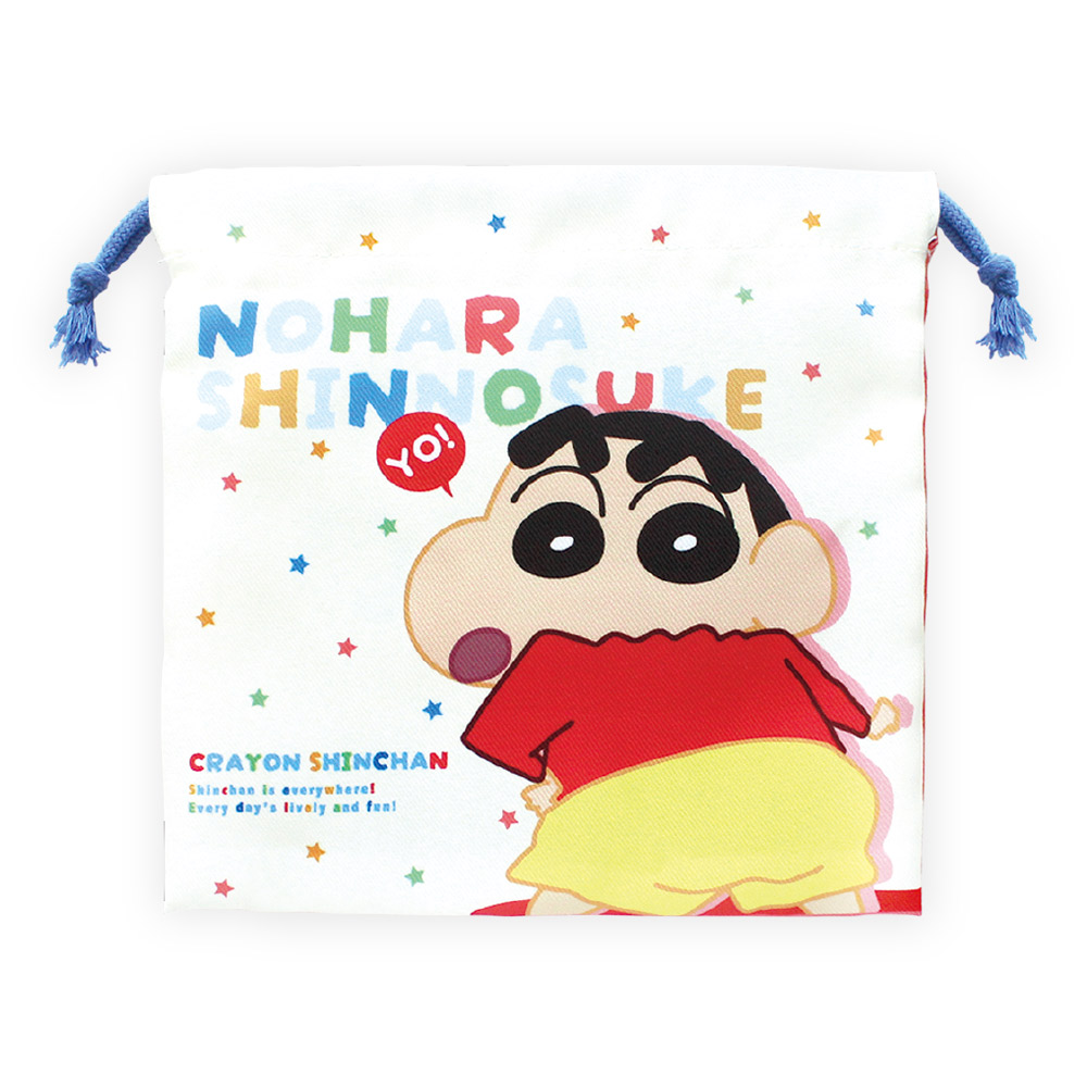 KS-5530502SW クレヨンしんちゃんフラット巾着 しんちゃんワールド