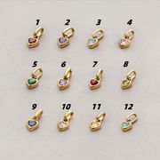 12ヶ月の誕生石ペンダントDIYネックレスアクセサリー、星座愛ジルコンペンダント