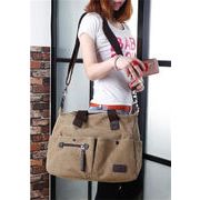 2025帆布バッグ 男女共用 手提げ/斜めがけ 大容量 リラックススタイル 復古調 流行デザイン