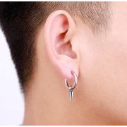ステンレスイヤーカフ メンスピアス アクセサリー 両耳イヤリング 金属アレルギー対応