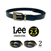 全2色 Lee リー リアルレザー ウエスタンベルト ゴールドバックル 幅2.5cm タイトベルト本革