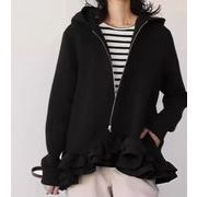 パーカー ジャケット レディース ジップアップパーカー アウター カーディガン 秋冬 フード付き