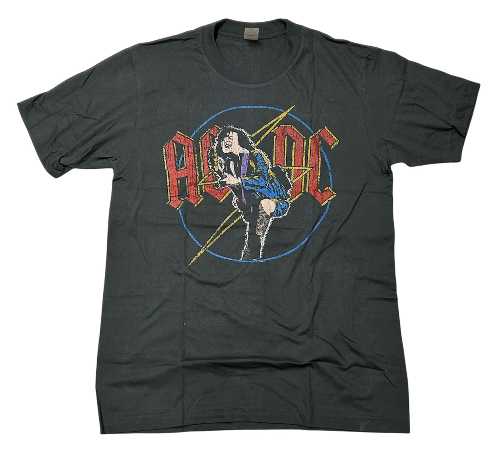 MUSIC TEE 音楽Ｔ-シャツ　AC/DC  BACK IN BLACK TOUR 1980　 BLACK　バンドT