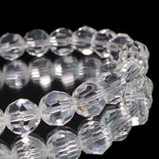 ブレス　天然水晶＜ブラジル産＞　AAA＋ランク　ハンドカット　山梨研磨　約8mm