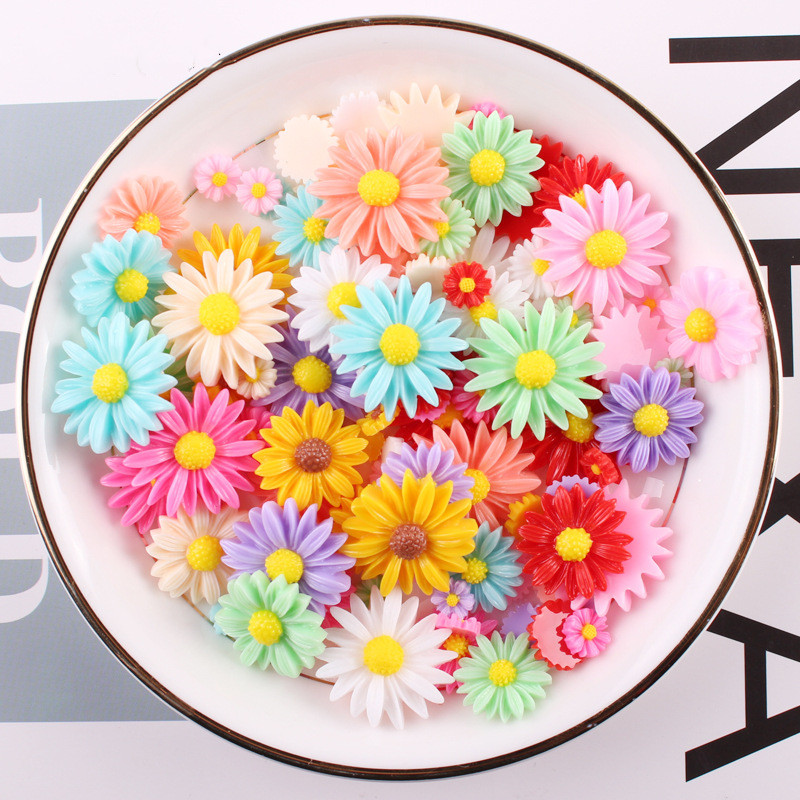 フラワーカボション アクセサリーパーツ お花 デコレーション用品 ヒマワリ ハンドメイド 手芸 資材