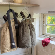 子供服　80~130cm　キッズサロペットスカート　キルティング　秋FW新作　韓国子供服