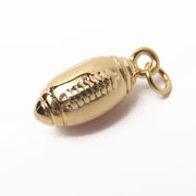 ステンレス 【SUS304】 チャーム ゴールド ラグビー 丸カン付き ハンドメイド パーツ 金属アレルギー対応