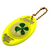4LEAF CLOVER KEYCHAIN　4つ葉　クローバー ラッキーチャーム　お守り　キーホルダー　アメリカン雑貨