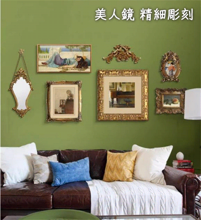 人気沸騰 早い者勝ち レトロ美人鏡 精細彫刻 壁掛け式 装飾兼用化粧鏡