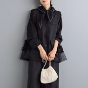 2025年INS 秋冬新作   気質   おしゃれ  個性的 厚手  スーツ   ベスト  レイヤード アウター