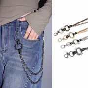 メンズ  金属チェーン  レトロクール パンク・ロック・ヒップホップ風 パンツ  ウォレット用 4色