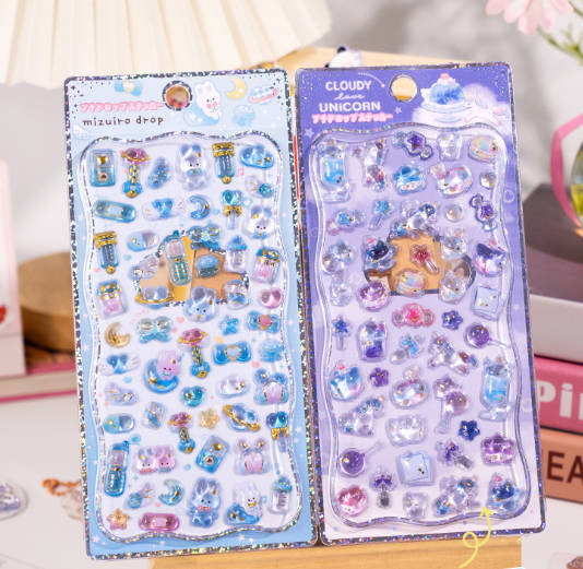 文房具 手帳素材 手芸DIY 手帳シール ステッカー 3Dシール 装飾シール 精美 ク リスタルの質感