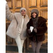 2025秋冬新作ロング丈ファーコート もふもふ 暖かい 大きいサイズ