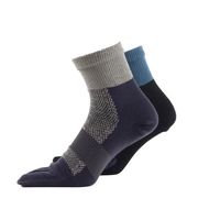 ASHITOMO WORKING SOCKS ムレ対策ソックス 5本指ショート25-27cm2足組カラー SWMS-C52