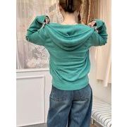 プレミアム品質　カシミア フード付き プルオーバー