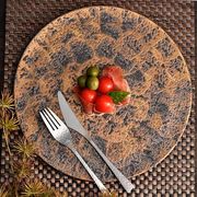 金タタキフラットプレート 金系 和食器 丸大皿 日本製 美濃焼 おしゃれ モダン