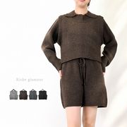 【2025新作】メランジニット　クロップド　ベスト(32981)