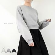 【2025新作】ふくれジャガードカットソー　クロップド　プルオーバー(32973)