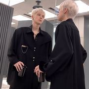 2025秋冬メンズ服 シンプル おしゃれ ポロシャツ 韓国風 トップス 長袖Ｔシャツ 2色展開[M~3XL]