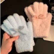 秋冬手袋 グローブ 防寒 毛糸 ニット手袋