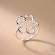 お花シルバー指輪 フラワー 個性的 リング シルバーアクセサリー アレルギー対応 調整可能 おしゃれ