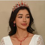 花嫁用 ティアラ3点セット ネックレス＆ピアス付き 欧米風 豪華でエレガントなウェディングアクセサリー