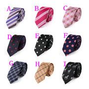 メンズスリムネクタイ おしゃれパーティーアンカー ストライプ ドット フラワーデザイン ネクタイ Necktie