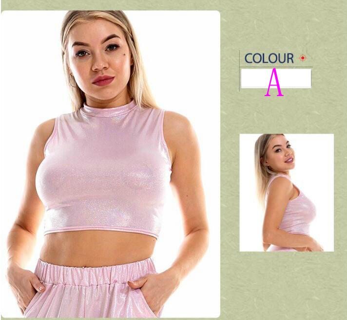 ヒップホップベスト ダンスウェア  HIPHOP 舞台衣装 ノースリーブ ショートシャツ ナイトクラブ パーティー