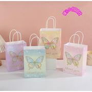 蝶　ins　手提げ袋　包装資材　雑貨　プレゼント包装　紙袋　業務用　小物入れ　15*8*21cm　4色展開