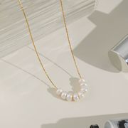 天然パール ネックレス サージカルステンレス ジュエリー レディース ネックレス  18K★超新作2025