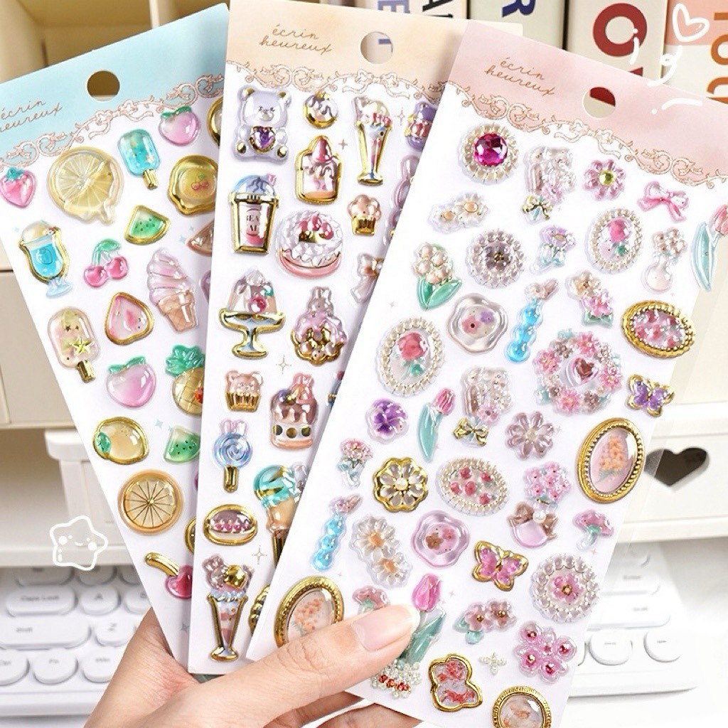 3Dステッカー 手作りDIY 子供おもちゃ 可愛いシール 立体ステッカー 粘着シールLF