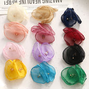 シフォン オーガンジー 花びら パーツ アクセサリーパーツ ピアス イヤリング 花 タッセル ハンドメイド