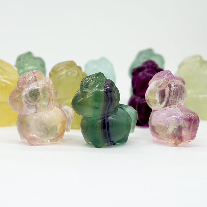 【予約販売（詳しくは本文をご確認ください）】ミニ彫り物　フローライト　馬　午年　午　約1.8cm