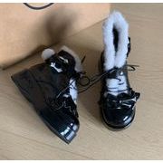 秋冬シューズ  ブーツ ショートブーツ   厚底 裏起毛 ロリータファッション  お出かけ 靴