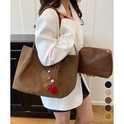 【日本倉庫即納】 スエード調 トートバッグ 2点セット上品