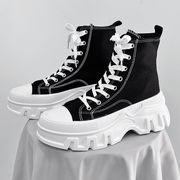 スニーカー メンズ キャンバス ハイカット 厚底 欧米サイズ 大きいサイズ カジュアル 歩きやすい