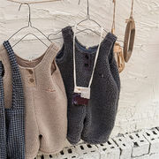 2025秋冬※SHENJ☆ボア裏起毛 サロペット パンツ 男女兼用