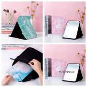 卓上用 折りたたみ化粧鏡 携帯にも便利 しっかりミラー  6色