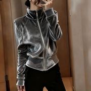 長袖トップス 切り替え 体型カバー 着痩せ シンプル