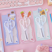子供用 はさみ 安全 幼児 工作 バネ付き プラスチック 初めてのハサミ 練習用
