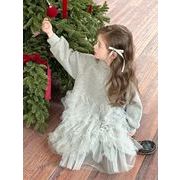 2025新作 韓国子供服 ベビー服  キッズ女の子起毛 長袖ワンピース 2色  90cm-150cm