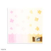 コウペンちゃん 無撚糸 タオルハンカチ 君を見守る ピンク