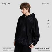 メンズ 420g ヴィンテージ加工 ユニセックス パーカー ウォッシュド ペイント風 プルオーバー★全3色