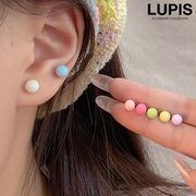 ピアス レディース セット ボール パステルカラー ミルキーカラー ペールカラー シンプル 6色セット