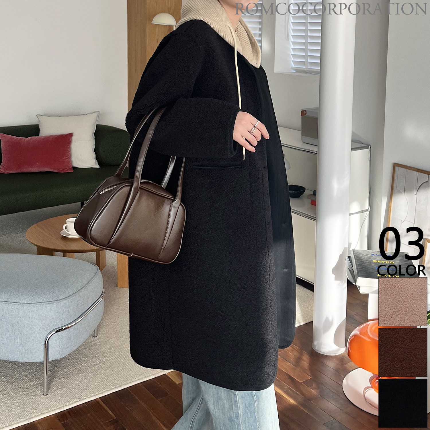 【2025新作商品♪】フード付きボアロングコート