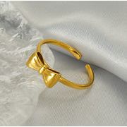 リボン 指輪 リング ステンレス製  大人可愛いリング 上品 サージカルステンレス指輪 男女兼用 超新作2025