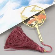タッセル 金魚柄ブックマーカー  和風 金属 彩雲 鯉 金魚 ブックマーク 金魚雑貨  記念品  金のしおり